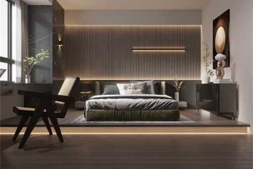 中山市華泰路輕奢風格三居室裝修案例