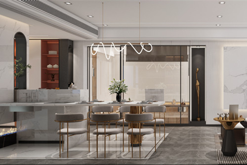 中山市遠(yuǎn)洋君域現(xiàn)代簡約風(fēng)格四居室裝修案例