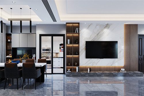 中山市綠洲華庭現(xiàn)代簡(jiǎn)約風(fēng)格四居室裝修案例