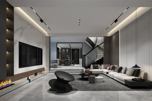 ?？谑谐尚啪霸番F(xiàn)代簡約風(fēng)格別墅裝修案例