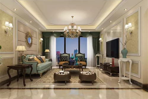 貴港市大龍城市廣場(chǎng)歐式風(fēng)格三居室裝修案例