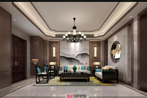 合肥市合肥孔雀城新中式風格別墅裝修案例