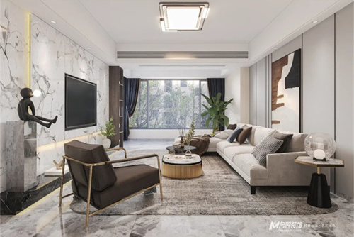 汕頭市海灣一城時代花園現(xiàn)代簡約風格四居室裝修案例